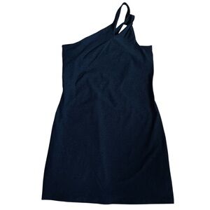 Beyond Yoga Women’s Sz L Spacedye Gray Asymmetrical Mini Dress Lost Your Mind